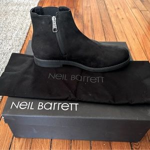 NWT Neil Barrett Chelsea Boot Black Nubuck Suede Sz 10
